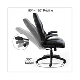 Vortex Bonded Leather Gaming Chair, Supports Up to 301 lbs, 17.9" to 21.6" Seat Height, Gray/Black Back, Black Base (EEM58224CC) Each