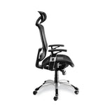 Union & Scale™ FlexFit Hyken Mesh Task Chair, Supports Up to 300 lbs, 17.24" to 20.98" Seat Height, Black Seat, Black Back.Silver Base (UOS59460VCC)