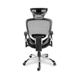 Union & Scale™ FlexFit Hyken Mesh Task Chair, Supports Up to 300 lbs, 17.24" to 20.98" Seat Height, Black Seat, Black Back.Silver Base (UOS59460VCC)