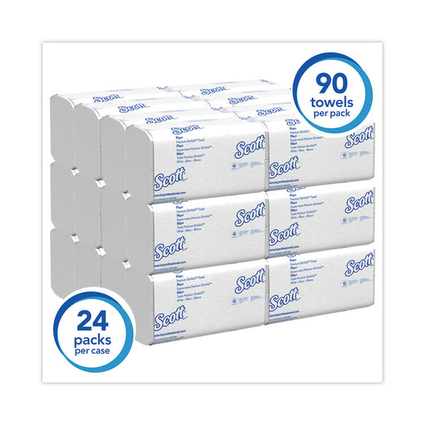 Scott® Slimfold Towels, 1-Ply, 7.5 x 11.6, White, 90/Pack, 24 Packs/Carton (KCC04442) Case of 2160