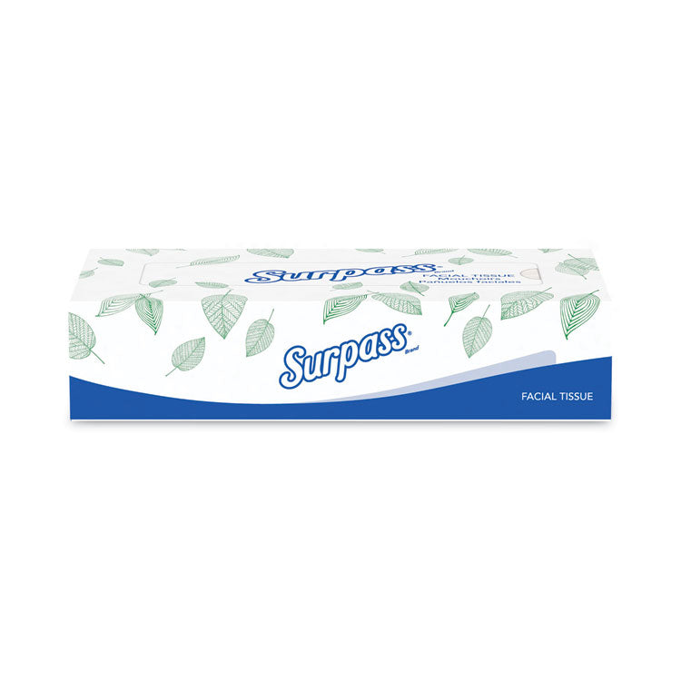 Surpass® Facial Tissue for Business, 2-Ply, White, Flat Box, 100 Sheets/Box, 30 Boxes/Carton (KCC21340) Case of 30