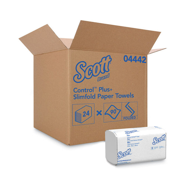 Scott® Slimfold Towels, 1-Ply, 7.5 x 11.6, White, 90/Pack, 24 Packs/Carton (KCC04442) Case of 2160