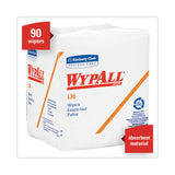 WypAll® L30 Towels, Quarter Fold, 12.5 x 12, 90/Polypack, 12 Polypacks/Carton (KCC05812)