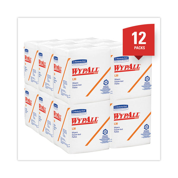 WypAll® L30 Towels, Quarter Fold, 12.5 x 12, 90/Polypack, 12 Polypacks/Carton (KCC05812)