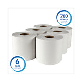 Scott® Essential Roll Center-Pull Towels, 1-Ply, 8 x 12, White, 700/Roll, 6 Rolls/Carton (KCC01032)