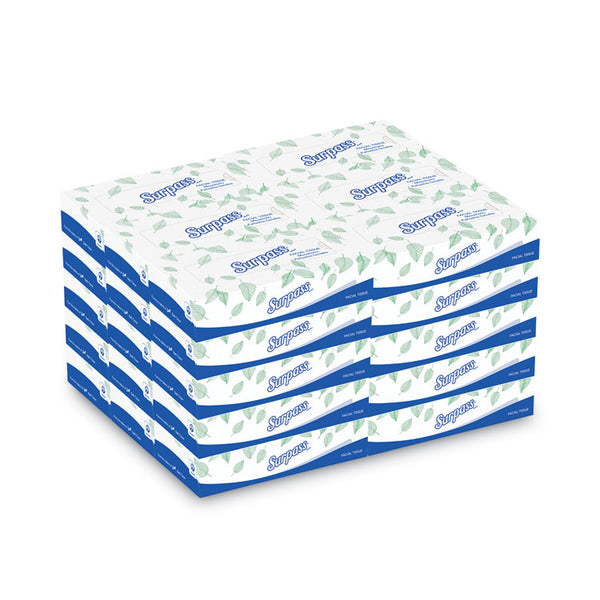 Surpass® Facial Tissue for Business, 2-Ply, White, Flat Box, 100 Sheets/Box, 30 Boxes/Carton (KCC21340) Case of 30