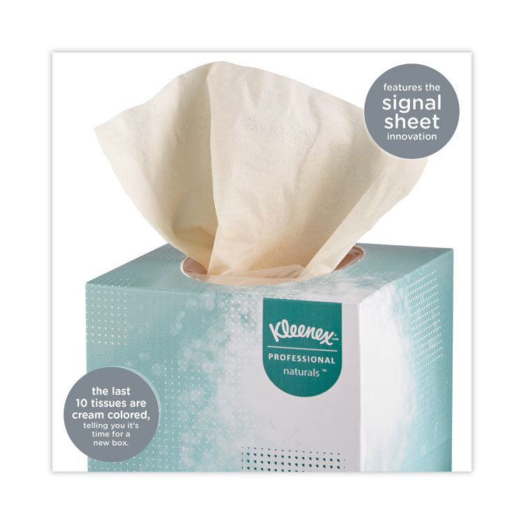 Kleenex® Naturals Facial Tissue for Business, BOUTIQUE POP-UP Box, 2-Ply, White, 90 Sheets/Box, 36 Boxes/Carton (KCC21272)