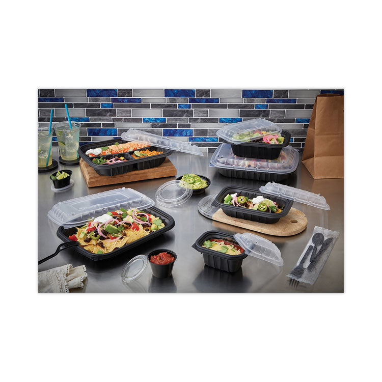 Pactiv Evergreen EarthChoice Entree2Go Takeout Container, 64 oz, 11.75 x 8.75 x 2.13, Black, Plastic, 200/Carton (PCTYCNB12X96400) Case of 200