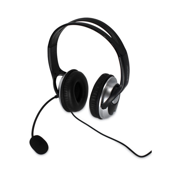 Spracht ZuM Binaural Over The Head Headset, Black/Silver (SPTZUMWDUSB2) Each
