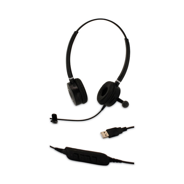 Spracht HS-WD-USB-2 Binaural Over The Head Headset, Black (SPTHSWDUSB2) Each