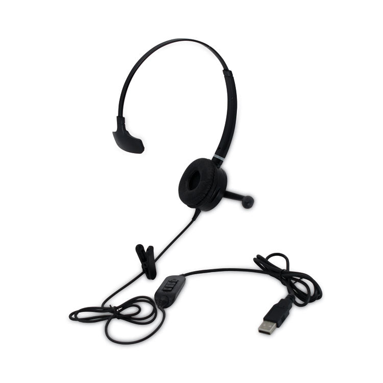 Spracht HS-WD-USB-1 Monaural Over The Head Headset, Black (SPTHSWDUSB1) Each