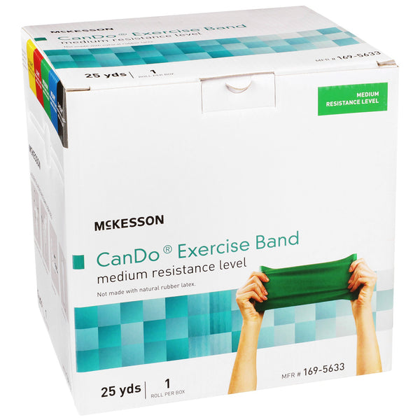 McKesson CanDo® Exercise Resistance Band Green 5 Inch X 25 Yard Medium Resistance (1073313_EA) 1/EA