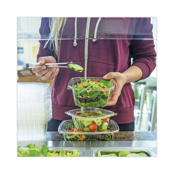 World Centric® PLA Rectangular Deli Container Lids, 6.5 x 7.5 x 0.3, Clear, Plastic, 600/Carton (WORRDLCS24) Case of 600