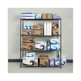 Alera® All-Purpose Wire Shelving Starter Kit, Four-Shelf, 60w x 24d x 72h, Black Anthracite Plus (ALESW206024BA)