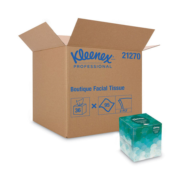 Kleenex® Boutique White Facial Tissue for Business, Pop-Up Box, 2-Ply, 95 Sheets/Box, 36 Boxes/Carton (KCC21270CT)