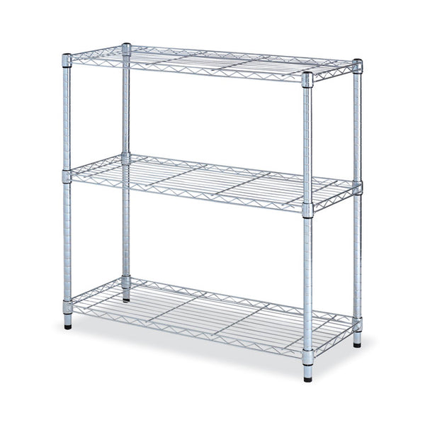 Alera® Residential Wire Shelving, Three-Shelf, 36w x 14d x 36h, Silver (ALESW833614SR)