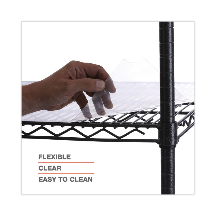 Alera® Shelf Liners For Wire Shelving, Clear Plastic, 48w x 18d, 4/Pack (ALESW59SL4818)