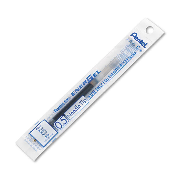 Pentel® Refill for Pentel EnerGel Retractable Liquid Gel Pens, Fine Needle Tip, Blue Ink (PENLRN5C) Each