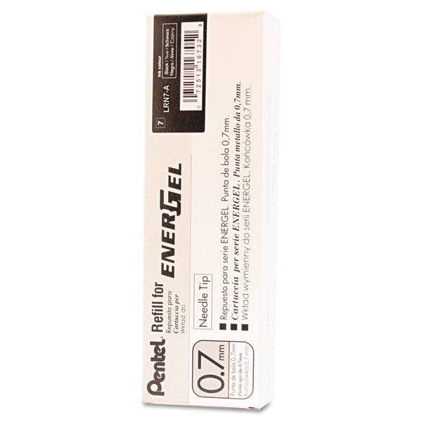 Pentel® Refill for Pentel EnerGel Retractable Liquid Gel Pens, Medium Needle Tip, Black Ink (PENLRN7A) Each