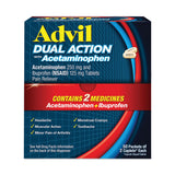 Advil® Dual Action with Acetaminophen and Ibuprofen Caplets, 50 Packets of 2 Caplets (AVL014795) Each
