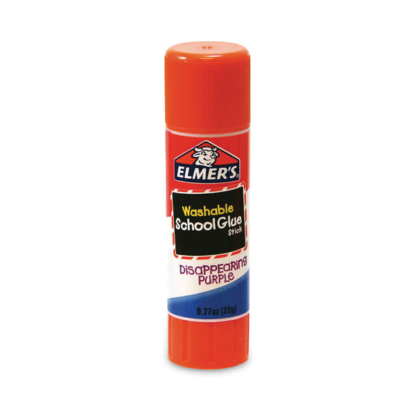 Elmer's® School Glue Stick, 0.77 oz, Applies Purple, Dries Clear, 6/Pack (EPIE578) Each