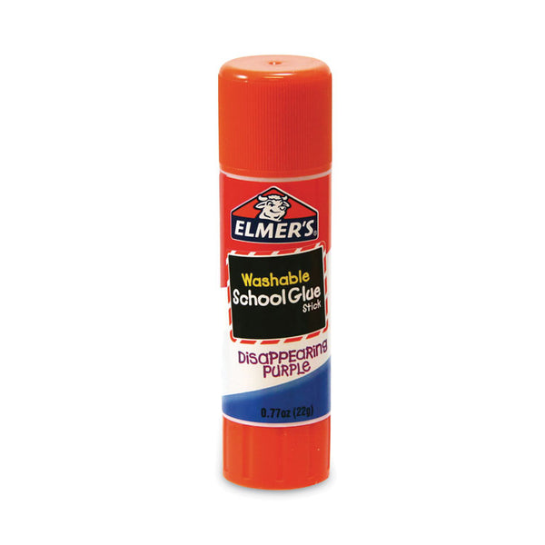 Elmer's® School Glue Stick, 0.77 oz, Applies Purple, Dries Clear, 6/Pack (EPIE578)