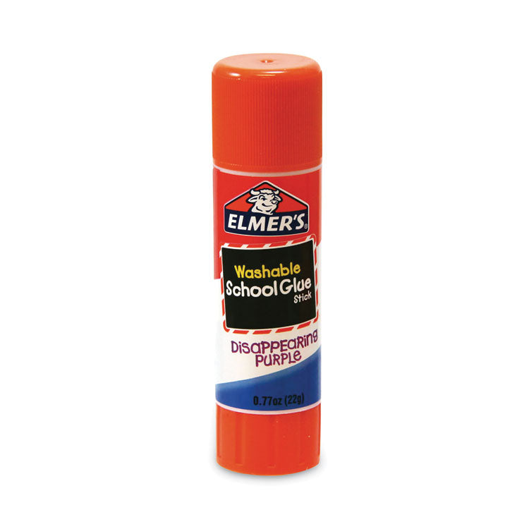 Elmer's® School Glue Stick, 0.77 oz, Applies Purple, Dries Clear, 6/Pack (EPIE578) Each