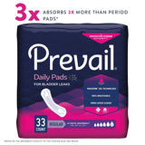 Prevail® Daily Pads Bladder Control Pad 16 Inch Length Heavy Absorbency Polymer Core One Size Fits Most (810357_PK) 33/PK