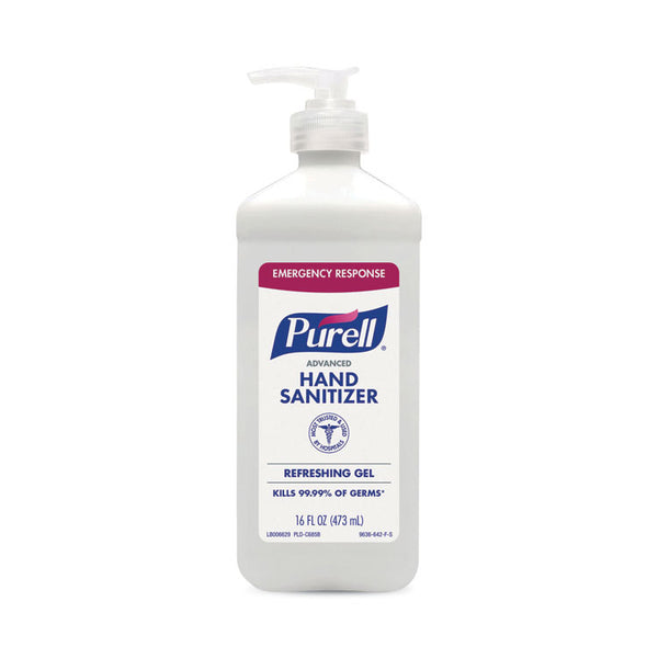 PURELL® Advanced Instant Gel Hand Sanitizer, 16 oz Pump Bottle, Clean Scent (GOJ963612PEA)