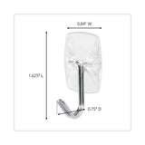 Command™ Small Wire Hooks, Small, Plastic/Metal, Clear, 0.5 lb Capacity, Clear, 15 Hooks and 20 Strips/Pack (MMM17067CLR15NA) Pack of 15
