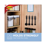 Command™ Small Wire Hooks, Small, Plastic/Metal, Clear, 0.5 lb Capacity, Clear, 15 Hooks and 20 Strips/Pack (MMM17067CLR15NA) Pack of 15