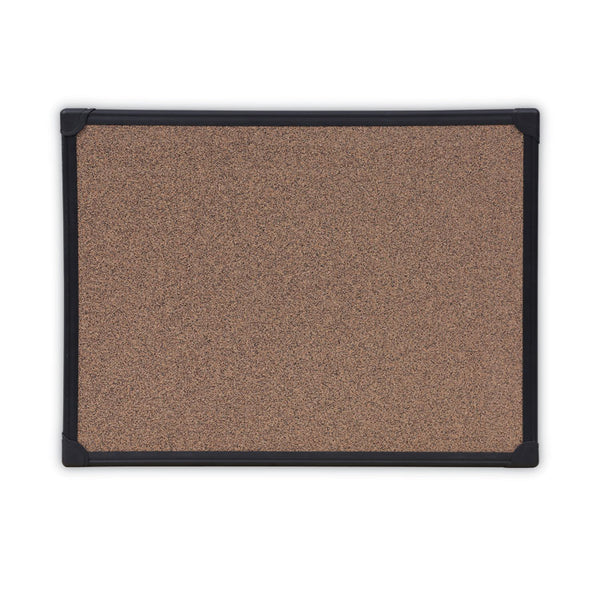 Universal® Tech Cork Board, 24 x 18, Brown Surface, Black Aluminum Frame (UNV43021)