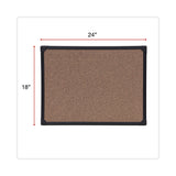 Universal® Tech Cork Board, 24 x 18, Brown Surface, Black Aluminum Frame (UNV43021) Each