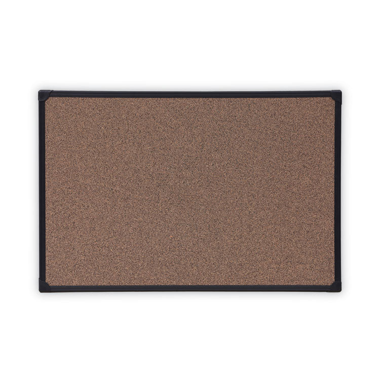 Universal® Tech Cork Board, 36 x 24, Brown Surface, Black Plastic Frame (UNV43022) Each