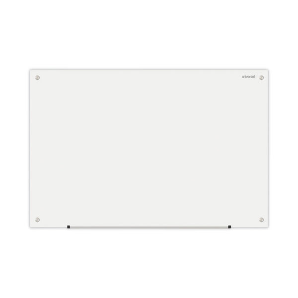 Universal® Frameless Glass Marker Board, 36 x 24, White Surface (UNV43232)