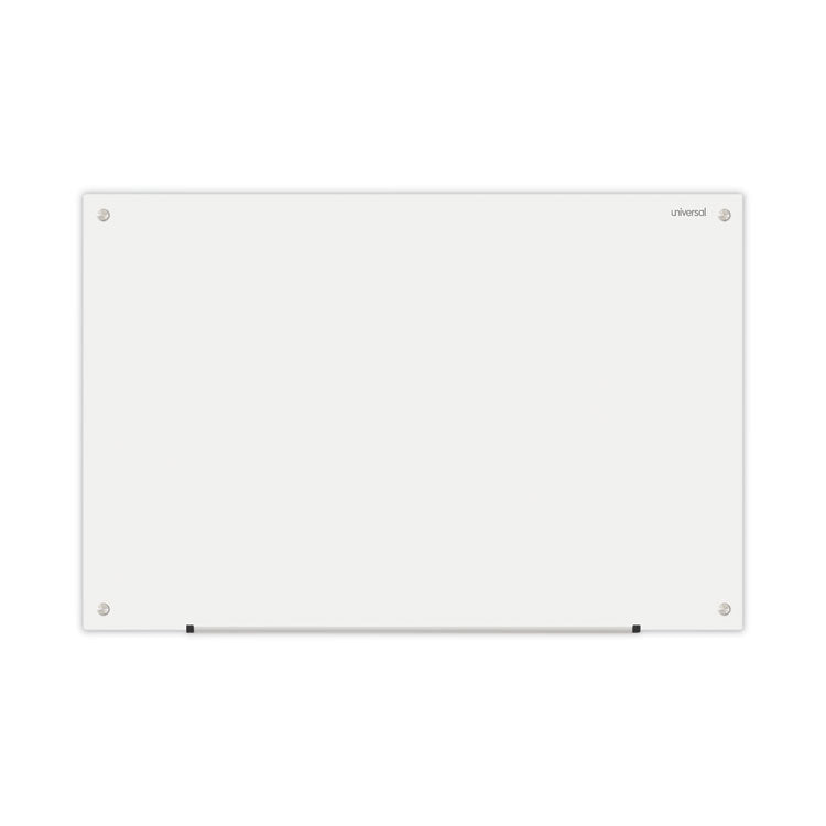 Universal® Frameless Glass Marker Board, 36 x 24, White Surface (UNV43232) Each