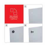 Universal® Frameless Glass Marker Board, 36 x 24, White Surface (UNV43232) Each