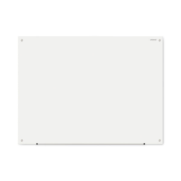 Universal® Frameless Glass Marker Board, 48 x 36, White Surface (UNV43233)