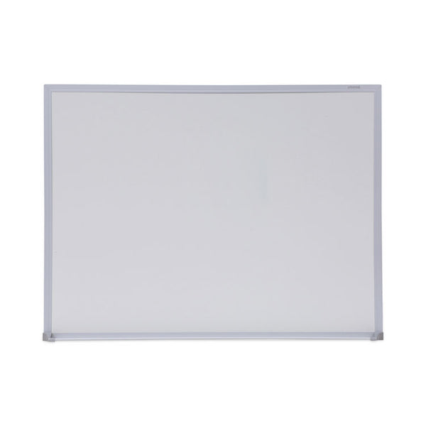 Universal® Melamine Dry Erase Board with Aluminum Frame, 24 x 18, White Surface, Anodized Aluminum Frame (UNV43622)