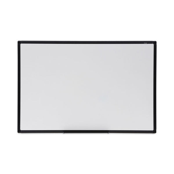 Universal® Design Series Deluxe Dry Erase Board, 36 x 24, White Surface, Black Anodized Aluminum Frame (UNV43628)