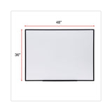 Universal® Design Series Deluxe Dry Erase Board, 48 x 36, White Surface, Black Anodized Aluminum Frame (UNV43629)