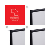 Universal® Design Series Deluxe Dry Erase Board, 48 x 36, White Surface, Black Anodized Aluminum Frame (UNV43629)