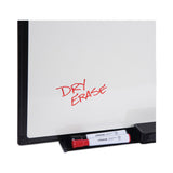 Universal® Design Series Deluxe Dry Erase Board, 48 x 36, White Surface, Black Anodized Aluminum Frame (UNV43629)