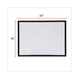 Universal® Design Series Deluxe Dry Erase Board, 24 x 18, White Surface, Black Anodized Aluminum Frame (UNV43630)