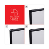 Universal® Design Series Deluxe Dry Erase Board, 24 x 18, White Surface, Black Anodized Aluminum Frame (UNV43630)