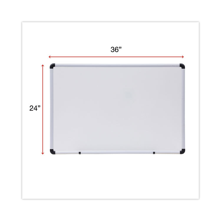 Universal® Modern Melamine Dry Erase Board with Aluminum Frame, 36 x 24, White Surface (UNV43723) Each