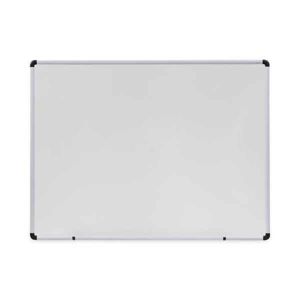 Universal® Modern Melamine Dry Erase Board with Aluminum Frame, 48 x 36, White Surface (UNV43724)