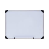 Universal® Magnetic Steel Dry Erase Marker Board, 24 x 18, White Surface, Aluminum/Plastic Frame (UNV43732)