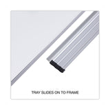 Universal® Magnetic Steel Dry Erase Marker Board, 36 x 24, White Surface, Aluminum/Plastic Frame (UNV43733)