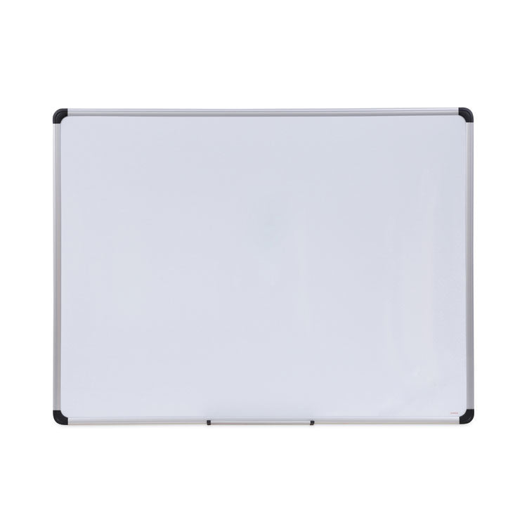 Universal® Magnetic Steel Dry Erase Marker Board, 48 x 36, White Surface, Aluminum/Plastic Frame (UNV43734) Each